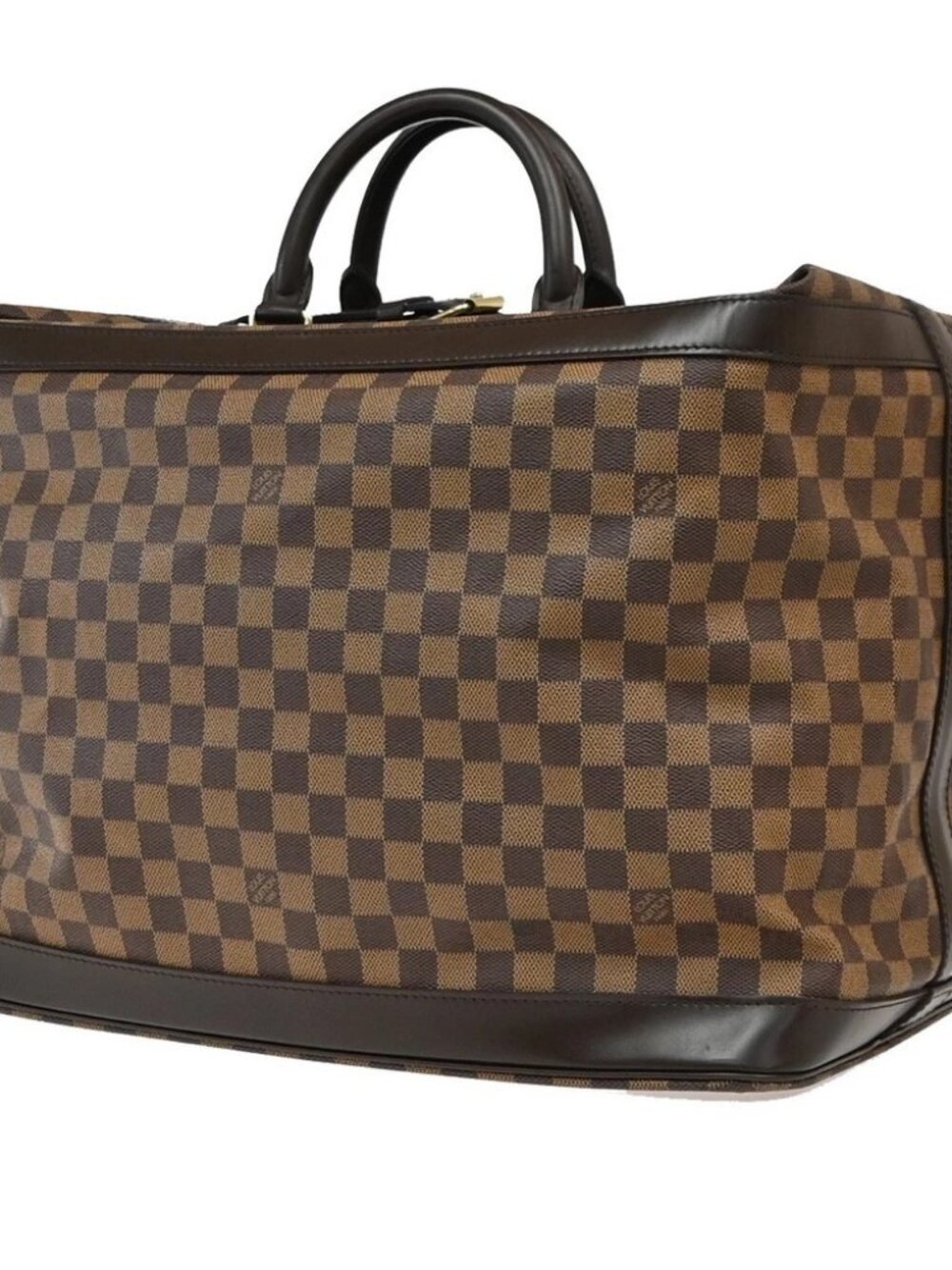 LOUIS VUITTON Grimaud Travel Hand Bag Damier Ebene Leather Brown